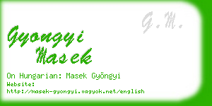 gyongyi masek business card