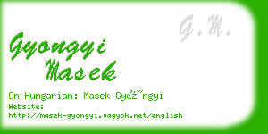 gyongyi masek business card